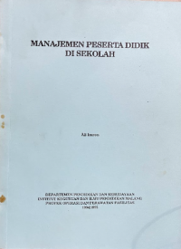 Image of Manajemen peserta didik di sekolah
