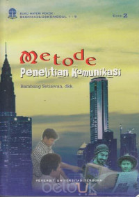 Image of Metode penelitian komunikasi