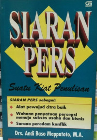 Image of Siaran pers: suatu kiat penulisan